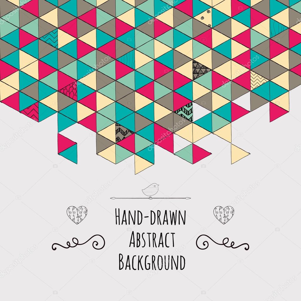 Geometric Hand-drawn Abstract Background