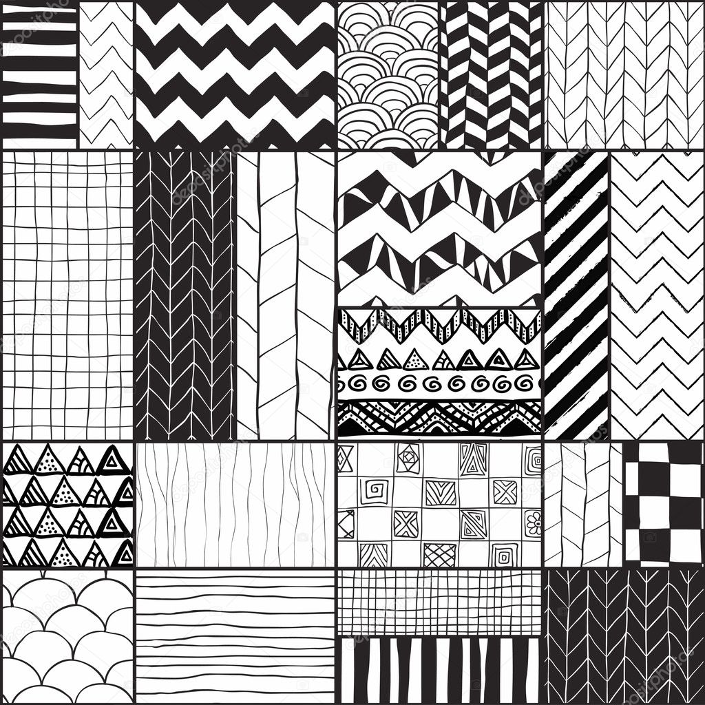 hand drawn geometric patterns