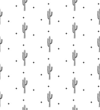 Soyut Arkaplan Kusursuz Kaktüs ve Yıldız