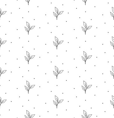 Soyut Arkaplan Kusursuz Düzen. Nokta ve Yaprak