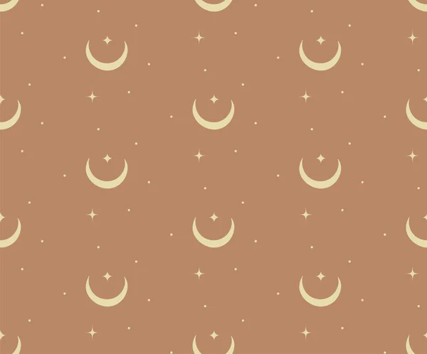 Abstract Background Seamless Pattern Color. Star And Moon — Stock Vector