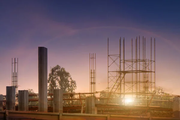 Abrazadera Piezas Tubería Andamio Sitio Construcción Con Andamio Resistencia Construcción —  Fotos de Stock