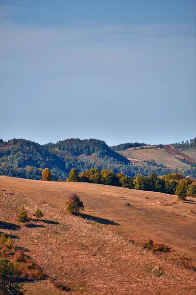 Vista Campo Paisagem Montanhosa Cores Outono — Fotografia de Stock