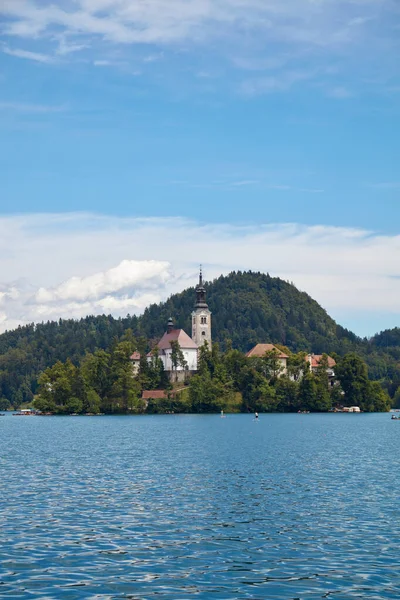 Lago Bled Destino Turístico Popular Eslovénia Europa — Fotografia de Stock