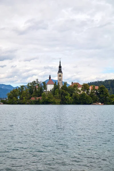 Lago Bled Destino Turístico Popular Eslovénia Europa — Fotografia de Stock