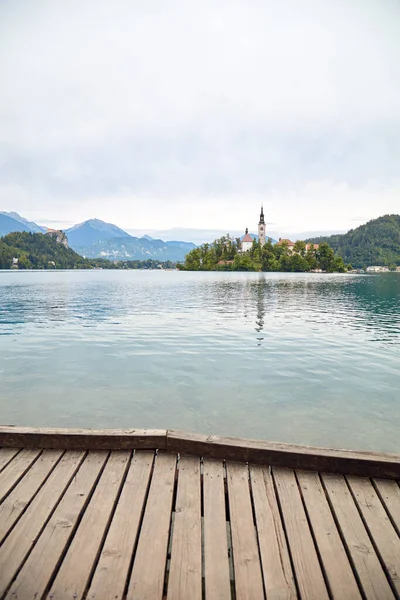 Lago Bled Destino Turístico Popular Eslovénia Europa — Fotografia de Stock