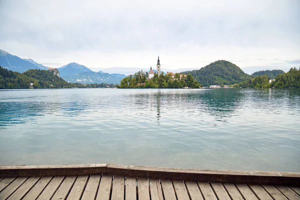 Lago Bled Destino Turístico Popular Eslovénia Europa — Fotografia de Stock