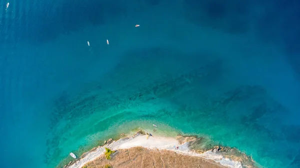 Вид Адриатическое Море Высоты Беспилотника Летний Сезон — стоковое фото