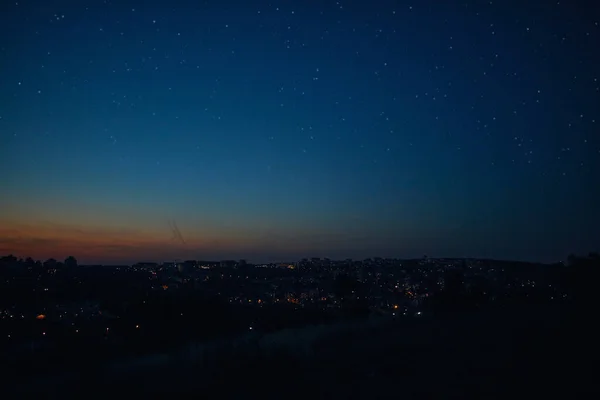 Sterne Und Planeten Der Milchstraße Bunten Abend Morgenhimmel — Stockfoto