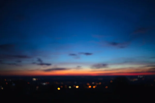 Out Focus Image Landscape Colorful Sky — Stock Photo, Image