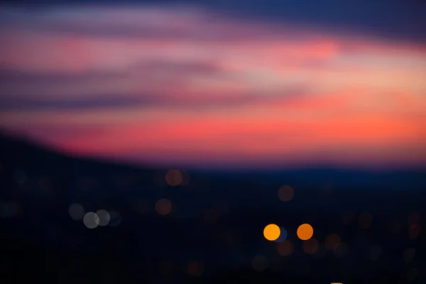 Fokus Bild Landskapet Färgglad Himmel — Stockfoto