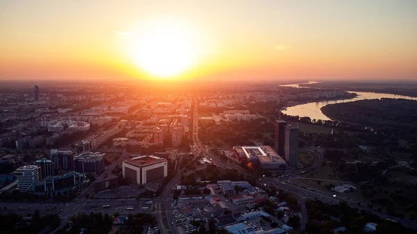 Vue Aérienne Belgrade Capitale Serbie — Photo