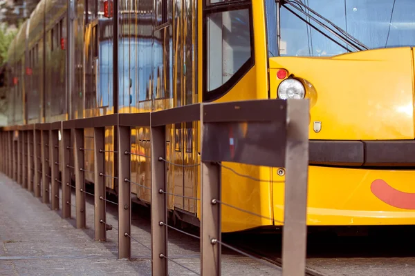 Tram tramway public transportation in Budapest, Hungary.