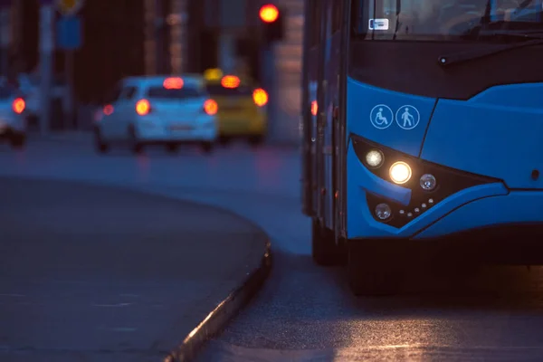 Bus public transportation in Budapest, Hungary.