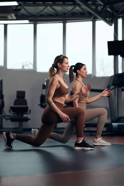 Belle Donne Che Allenano Palestra Donne Adulte Con Bei Corpi — Foto Stock