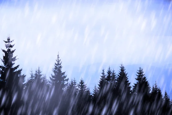 Kaltes Regnerisches Schneereiches Wetter Saisonwechsel Und Stürme — Stockfoto