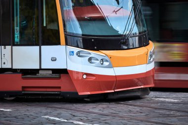 Çek Cumhuriyeti Praha 'da tramvay toplu taşımacılığı.