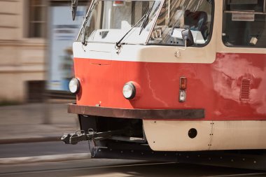 Çek Cumhuriyeti Praha 'da tramvay toplu taşımacılığı.