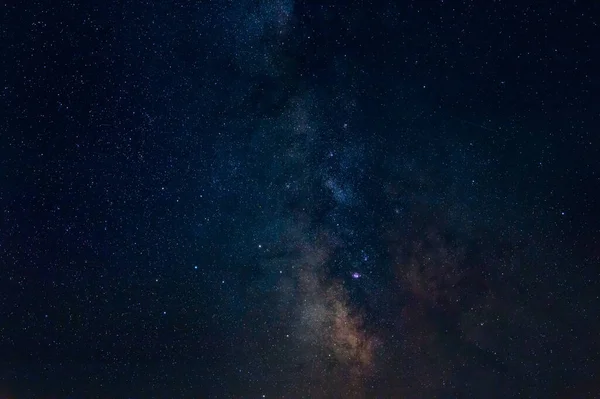 Γαλαξίας Αστέρια Και Αστερισμούς Στον Ουρανό Βράδυ — Φωτογραφία Αρχείου