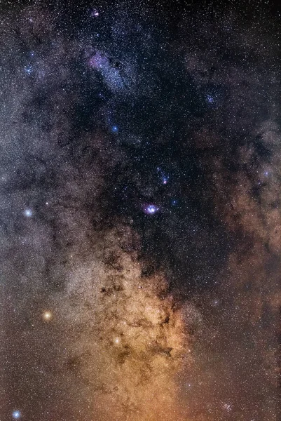 Sterne Der Milchstraße Und Sternbilder Abendhimmel — Stockfoto