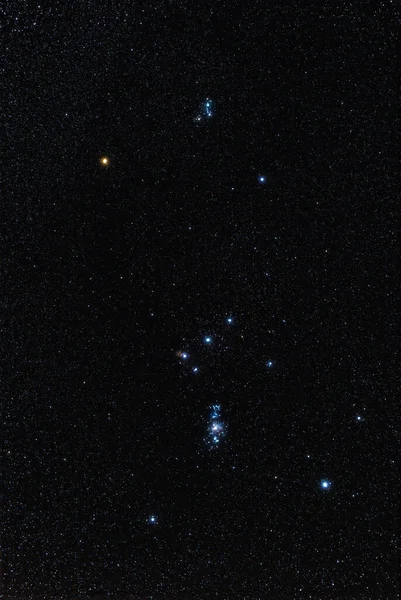 Constelación Orión Vía Láctea Estrellas Fotografiadas Con Rastreador Estrellas Larga — Foto de Stock