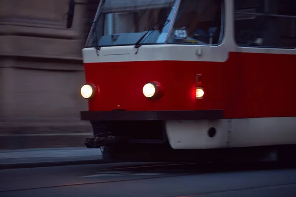 Tram public transportation in Praha, Czech republic.