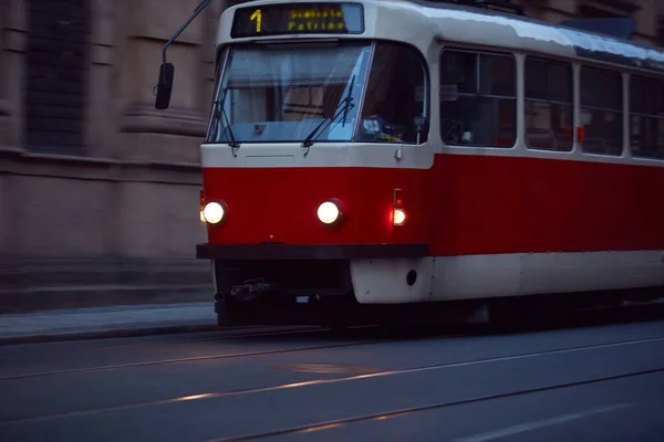 Çek Cumhuriyeti Praha Tramvay Toplu Taşımacılığı — Stok fotoğraf