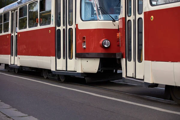 Tram Openbaar Vervoer Praha Tsjechië — Stockfoto