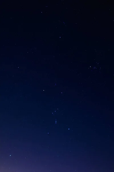 Constelación Orión Vía Láctea Estrellas Fotografiadas Con Rastreador Estrellas Larga — Foto de Stock