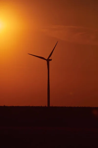 Parc Éolien Turbines Pour Production Électricité Verte — Photo