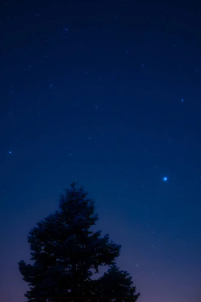 银河星和夜空中的星座 — 图库照片