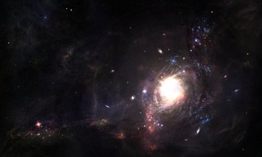 solucan deliği arka plan gökadaları