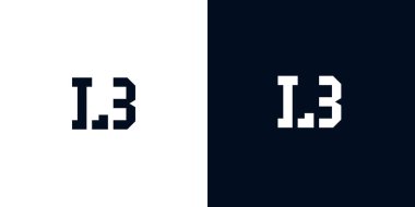 Yaratıcı soyut LB logosu. Bu logo, yaratıcı bir şekilde soyut yazı karakterine sahip. Hangi şirket ya da markanın başlattığı bu başlangıç noktası için uygun olacaktır..