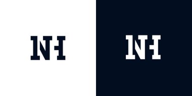 Yaratıcı soyut NH harfi logosu. Bu logo, yaratıcı bir şekilde soyut yazı karakterine sahip. Hangi şirket ya da markanın başlattığı bu başlangıç noktası için uygun olacaktır..