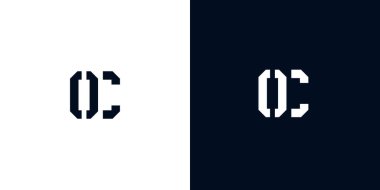 Yaratıcı soyut ilk harf OC logosu. Bu logo, yaratıcı bir şekilde soyut yazı karakterine sahip. Hangi şirket ya da markanın başlattığı bu başlangıç noktası için uygun olacaktır..