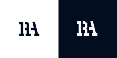 Yaratıcı soyut baş harf RA logosu. Bu logo, yaratıcı bir şekilde soyut yazı karakterine sahip. Hangi şirket ya da markanın başlattığı bu başlangıç noktası için uygun olacaktır..