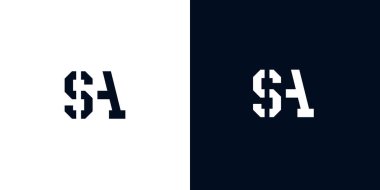 Yaratıcı soyut baş harf SA logosu. Bu logo, yaratıcı bir şekilde soyut yazı karakterine sahip. Hangi şirket ya da markanın başlattığı bu başlangıç noktası için uygun olacaktır..