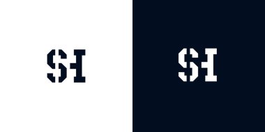 Yaratıcı soyut ilk harf SH logosu. Bu logo, yaratıcı bir şekilde soyut yazı karakterine sahip. Hangi şirket ya da markanın başlattığı bu başlangıç noktası için uygun olacaktır..