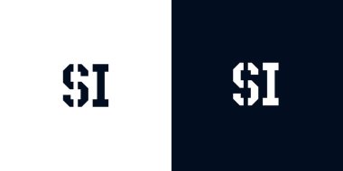 Yaratıcı soyut ilk harf SI logosu. Bu logo, yaratıcı bir şekilde soyut yazı karakterine sahip. Hangi şirket ya da markanın başlattığı bu başlangıç noktası için uygun olacaktır..