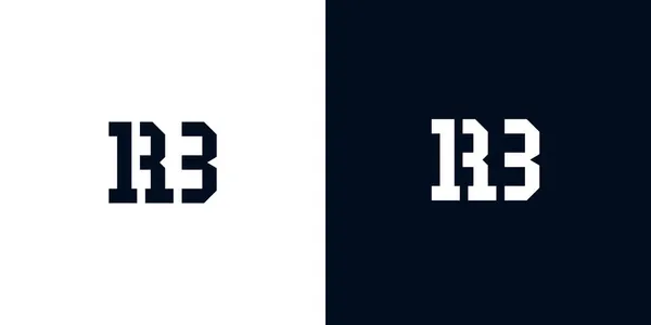 创意抽象初始字母Rb标志 这个标志以创造性的方式与抽象字体结合在一起 适用于那些公司或品牌的首字母首字母缩写 — 图库矢量图片