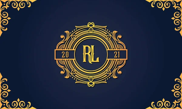 Royal Vintage Initialbuchstabe Logo Dieses Logo Mit Luxuriöser Schrift Der — Stockvektor