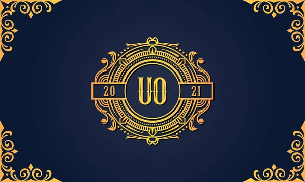Původní Královské Písmeno Logo Toto Logo Obsahuje Přepychové Písmo Tvůrčím — Stockový vektor