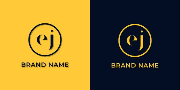 创意抽象字母Ej标志 这个标志以创造性的方式与抽象字体结合在一起 适用于那些公司或品牌的首字母首字母缩写 — 图库矢量图片