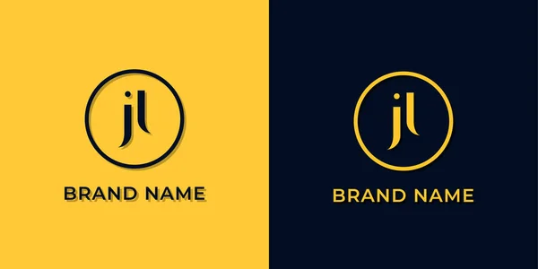 创意抽象字母Jl标志 这个标志以创造性的方式与抽象字体结合在一起 适用于那些公司或品牌的首字母首字母缩写 — 图库矢量图片