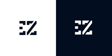 Yaratıcı soyut ilk harf EZ logosu. Bu logo, yaratıcı bir şekilde soyut yazı karakterine sahip. Hangi şirket ya da markanın başlattığı bu başlangıç noktası için uygun olacaktır..