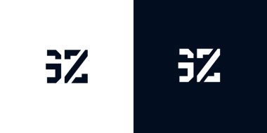Yaratıcı soyut ilk harf GZ logosu. Bu logo, yaratıcı bir şekilde soyut yazı karakterine sahip. Hangi şirket ya da markanın başlattığı bu başlangıç noktası için uygun olacaktır..