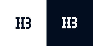 Yaratıcı soyut HB logosu. Bu logo, yaratıcı bir şekilde soyut yazı karakterine sahip. Hangi şirket ya da markanın başlattığı bu başlangıç noktası için uygun olacaktır..