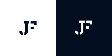 Yaratıcı soyut ilk harf JF logosu. Bu logo, yaratıcı bir şekilde soyut yazı karakterine sahip. Hangi şirket ya da markanın başlattığı bu başlangıç noktası için uygun olacaktır..