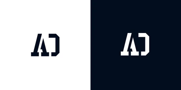 Kreatywne Abstrakcyjne Początkowe Logo Logo Łączy Się Abstrakcyjnym Krojem Pisma — Wektor stockowy