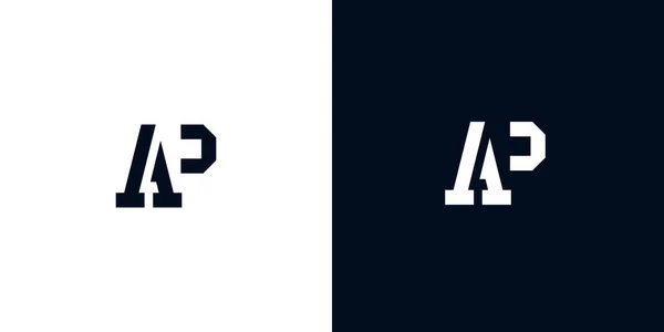 Logotipo Inicial Abstrato Criativo Este Logotipo Incorpora Com Typeface Abstrato — Vetor de Stock